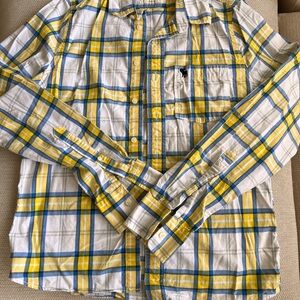 Abercrombie & Fitch Yellow, Blue & White Plaid Button-Down Shirt - Men